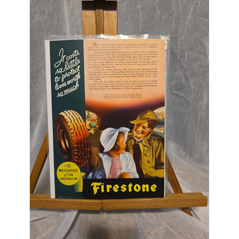 Vintage Firestone Advertisement / Magazine Cover Better Homes & Gardens 1936